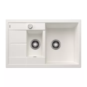   BLANCO METRA 6 S Compact Silgranit mosogatótálca, fehér, excenterrel