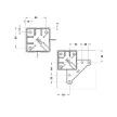 Asztalláb 642 Elitline 700x100x100mm Szálcsiszolt Inox