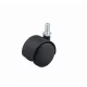 Bútorgörgő 40mm M8x15mm Menetes 30kg Fekete