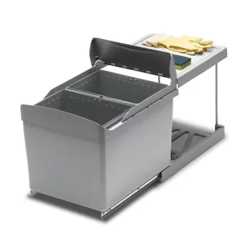  Hulladékgyűjtő ART 516 Szelektív 16Lx2 343x475x372mm Szürke