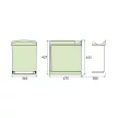 Hulladékgyűjtő ART 538 Szelektív 21Lx2 343x475x433mm Szürke