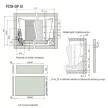 Fiókcsúszó FDS-DF B 400mm duplafalú fiókoldal Fehér 40kg magasított 1 korlát