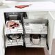 Fémrács SMACE45DX Smart Coner Jobbos polcrendszer 845x568x489mm Króm/Fehér