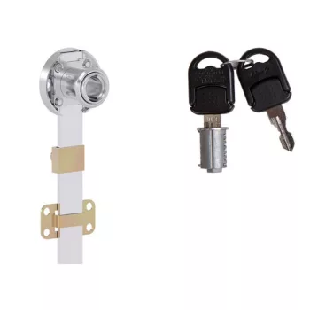  Bútorzár 702-CL2 Oldalra Központi Fiókzár D=39,5mm 500mm Nikkel