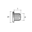 Furattakaró CF03 átm. 10x8 mm Barna műanyag