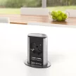 Konnektor Munkalapba süllyeszthető ELEVATOR Inox 1db 230V/16A 1 dugalj + 2db USB
