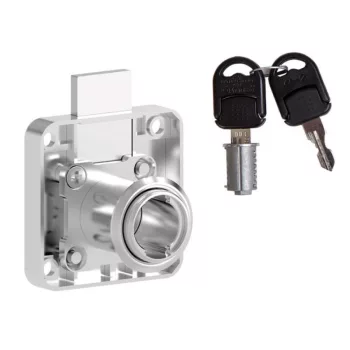 Bútorzár 701-CL2 Kisfiókzár 42x42mm Nikkel
