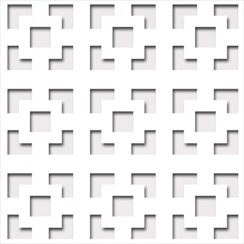 Laccato-Hdf Damasco perforációval Krono 101 Fehér 1400x510x3mm