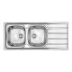 CM Universal mosogató 015447 2med+csepp 1160x500mm 3 1/2"