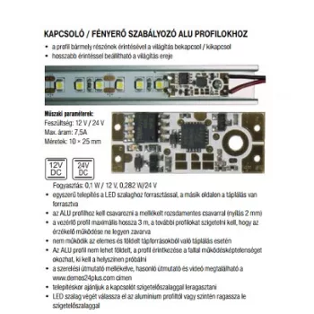 Led lámpához érintő kapcsoló Sárga 215666