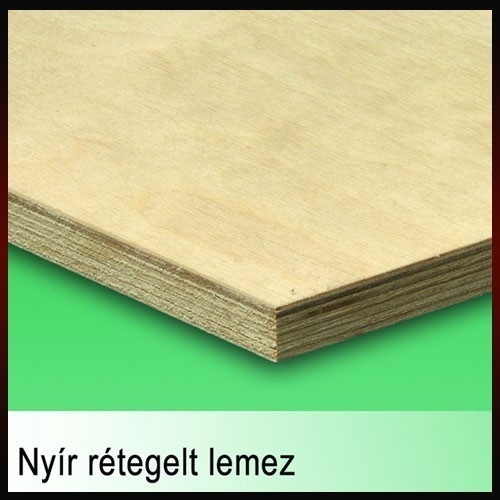 Rétegelt lemez  NYÍR   4x1525x1525mm BB/BB