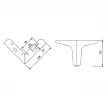 Bútorláb StrongLegs FS003, 130mm Króm