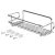 Fémrács PA002 Egyrészes polc Króm 260x80x100mm