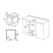 EVIDO PRIMO 62X beépíthető sütő, statikus, 62 l, 2 vezérlőgomb, inox/fekete üveg