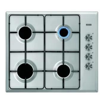   EVIDO VALEO 60SX gáz főzőlap, 60 cm, oldalsó vezérlőgombok, zománcozott edénytartók, szálcsiszolt inox