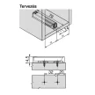 B 956A1201 Tip-on egyenes adapter hosszú, Fekete