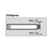B 956A1201 Tip-on egyenes adapter hosszú, Fekete