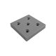 Bútorláb StrongLegs FP006, Edzett műanyag 60x60x10mm Szürke