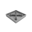 Bútorláb StrongLegs FP006, Edzett műanyag 60x60x10mm Szürke