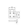 Bútorláb StrongLegs FP006, Edzett műanyag 60x60x10mm Szürke