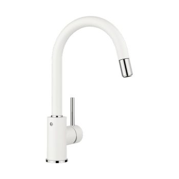   BLANCO MIDA-S csaptelep kihúzható fejjel, fehér, magas nyomású