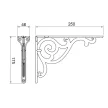 Polctartó WRM800.150.00AN 150x115mm Antik Nikkel