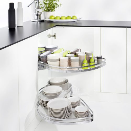 Kesseböhmer LeMans II ARENAplus Style 600mm Balos, 25kg/polc Króm/Hófehér+Tengely