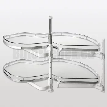   Kesseböhmer LeMans II ARENAplus Classic 450mm Jobbos, tengellyel, 25kg/polc Króm/Hófehér