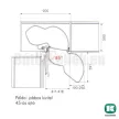 Kesseböhmer LeMans II ARENAplus Classic 450mm Jobbos, tengellyel, 25kg/polc Króm/Hófehér