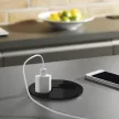 Konnektor Munkalapba süllyeszthető TWIST Matt Fekete 1x 220V/16A+1USB+1HDMI
