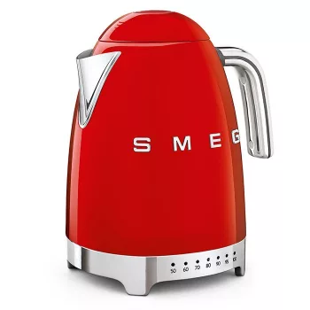   SMEG VÍZFORRALÓ, 50-es évek retro design, állítható vízhőfok, 1,7 liter, 2400 W, piros