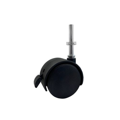 Bútorgörgő 50mm Hüvelyes fékes 9609 8x38mm 40kg Fekete