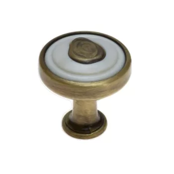   Fogantyú 1896-30 ZN31A78 Antikolt Réz-Beige Fém-Műanyag Gomb