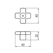 Fogantyú 426 X Piros Áttetsző Műanyag Gomb