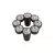 Fogantyú 633.B32.KRE2 32 Fekete-Swarovski Kristály