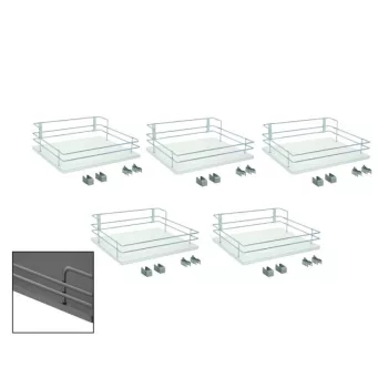   Fémrács CEM45CM50M 5db-os kosárkészlet CEM kerethez 414mm belmérethez ANTRACIT