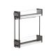 Fémrács ELQGM152SXE 2 részes Balos oldallapra szerelhető 107×531×475mm ANTRACIT