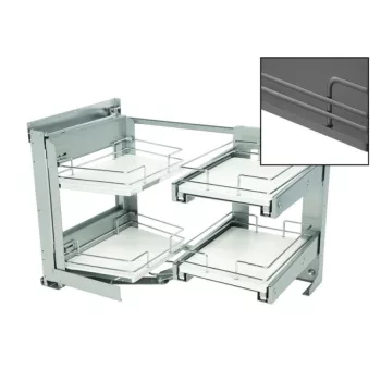   Fémrács SMACE45DX Smart Corner Jobbos polcrendszer 845x568x489mm ANTRACIT