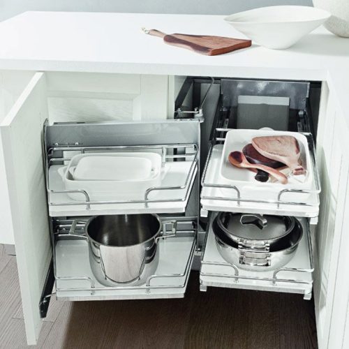 Fémrács SMACE45SX Smart Coner Balos polcrendszer 845x568x489mm Króm/Fehér