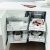 Fémrács SMACE45SX Smart Corner Balos polcrendszer 845x568x489mm Króm/Fehér