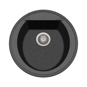 GRAWA PT2-5110N FEKETE gránit mosogató ÁTM: 510mm