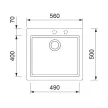 GRAWA PT5-5610S SZAHARA gránit mosogató 560x500mm