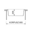 GRAWA PT5-5610T SÖTÉT HOMOK gránit mosogató 560x500mm