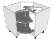 Kesseböhmer REVO 90' tengelyszett állítható 660-860mm Ezüst