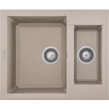   Elleci Easy 150 gránit mosogató G62 Bianco Antico 600x500/210/150mm