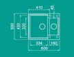 Elleci Easy 150 gránit mosogató G62 Bianco Antico 600x500/210/150mm