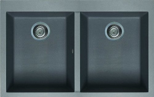 Elleci Quadra 350 gránit mosogató M73 Titanium 790x500/220mm