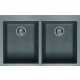 Elleci Quadra 350 gránit mosogató M73 Titanium 790x500/220mm