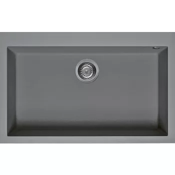   Elleci Quadra 130 gránit mosogató M73 Titanium 790x500/200mm