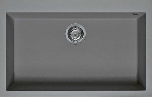 Elleci Quadra 130 gránit mosogató M73 Titanium 790x500/200mm